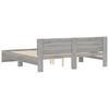 Bed Frame with Headboard Grey Sonoma 200x200 cm