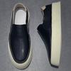 Cross-Border One-Pedal Men'S Shoes First-Layer Cowhide Thick-Soled Casual Board Shoes Spring New Lazy Foot Cover White Shoes Genuine Leather