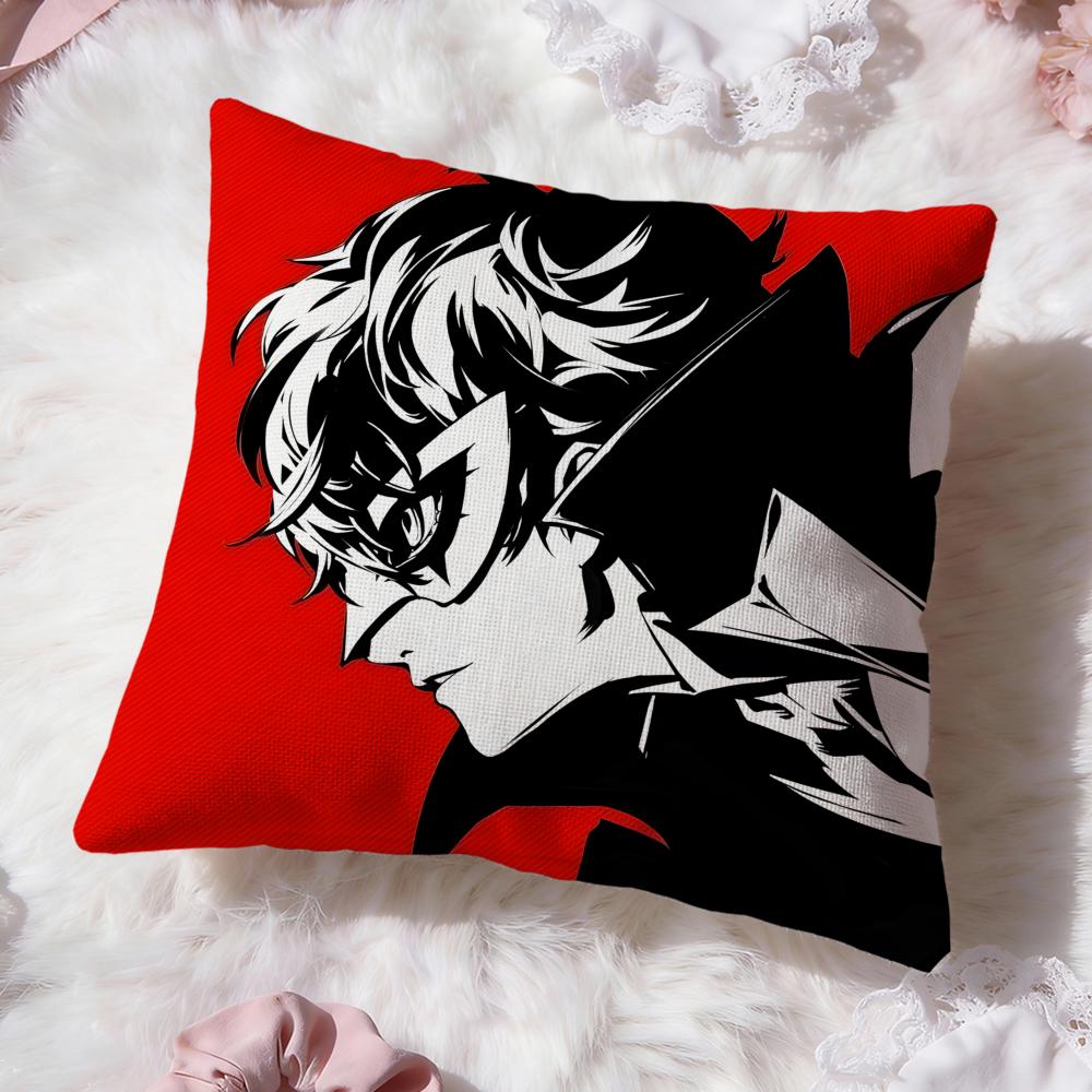 Game p-Persona 5 Cushion Cover Premium Comfort Reversible Pillow Cove -Two In One Design for Any Room & Car Interior