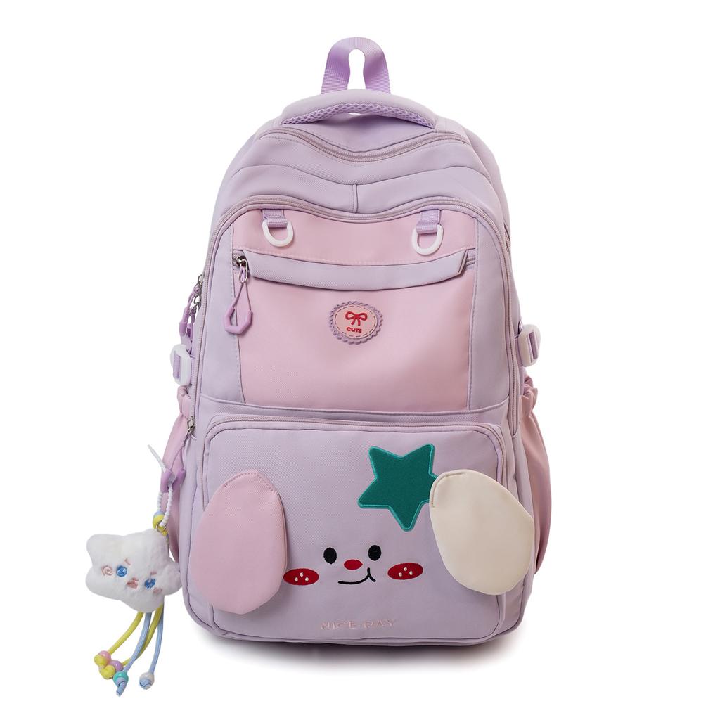 Schoolbag Cute Small Fresh Schoolbag Female Junior High School Students High Value Lightweight Travel Backpack Large Capacity Versatile Student 