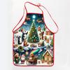 Christmas Claus Print Apron Waterproof And Stain-Resistant Household Christmas Apron