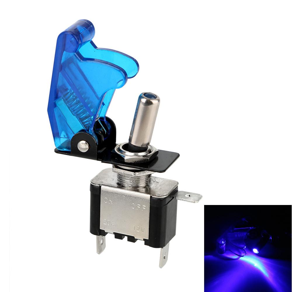 

Control On/Off Car Auto Cover LED Light Interior Parts LED Switch SPST Toggle Rocker Switch With Protective Cover 1PCS Toggle Switch 12V 20A синий
