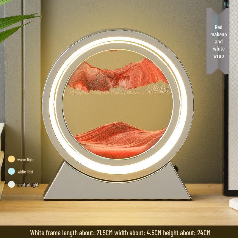 3D Quicksand Night Lamp: Creative Glass Table Light & Ornament Gift
