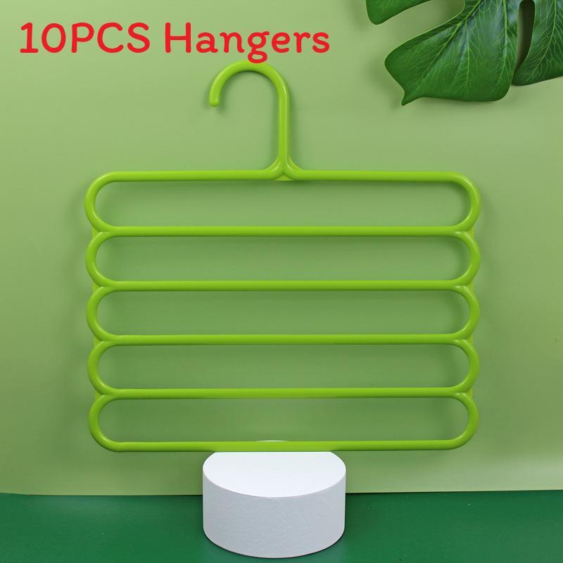 Modern Plastic 5tier Pants Rack With Multiple Storage For Closet Organization
