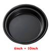6-10inch Carbon Steel Circular Pizza Baking Tray Anti Stick Cake Baking Pan Microwave Oven Pie Cookie Baking Tray for Kitchen