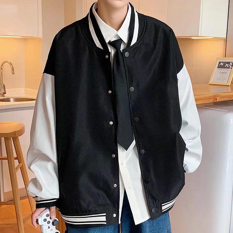 Men's 2024 Spring/Autumn Loose Hoodie Cardigan Jacket - Teen Student Baseball Style