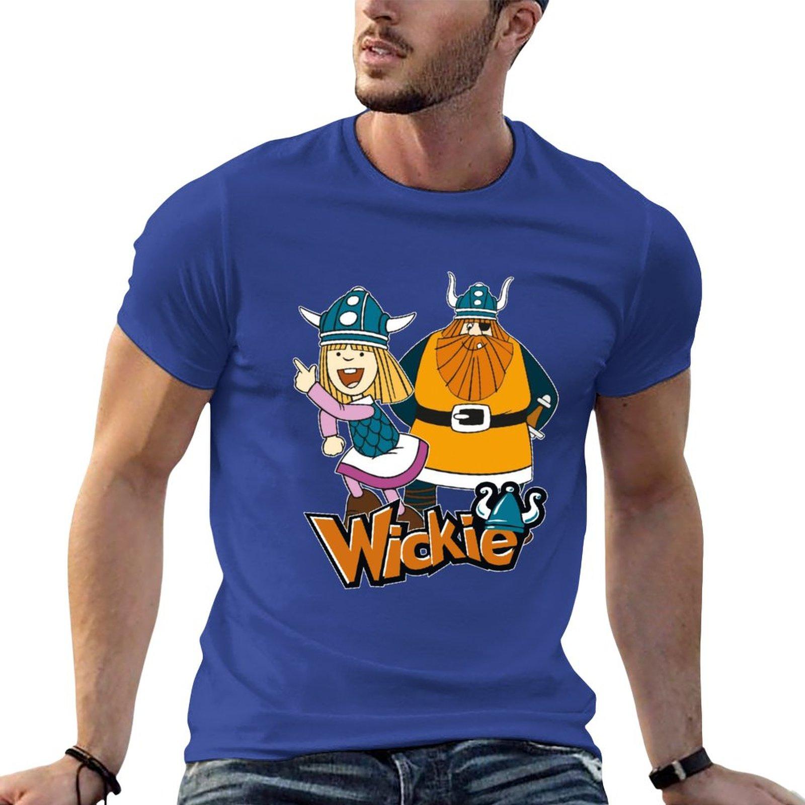

New Vicky the Viking is a fun series for kids from the 70 s, beautiful retro cartoon characters Vicky and Chief Halvar T-Shirt M