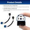 WZP 2PCS H13 Male to H4 Female Adapter, LED Car Light Connector Pigtail, H13 9008 Male to H4 9003 Female Wiring Harness Adapter, Fog Light Conversion