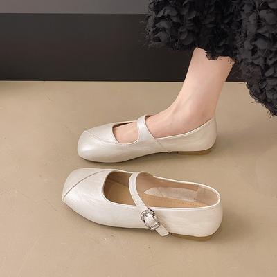 Women's Summer Outer Wear 2025 New Fairy Style Versatile Niche Low Heel with Skirt Popular Flat Shoes