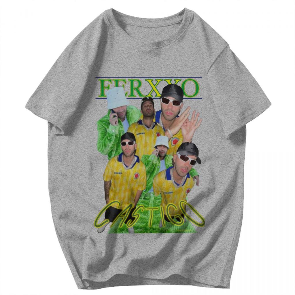 Men T Shirt Ferxxocalipsis Tour 2025 Feid Ferxxo Awesome Pops Y2K Graphic Crewneck Unisex Clothes T Shirts