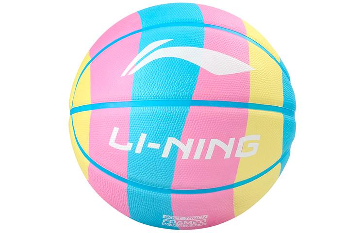 Li Ning Rubber Basketball Soft Rebound Rainbow Size 7 Ball Training Competition Unisex China Mainland Version LBQK657-1