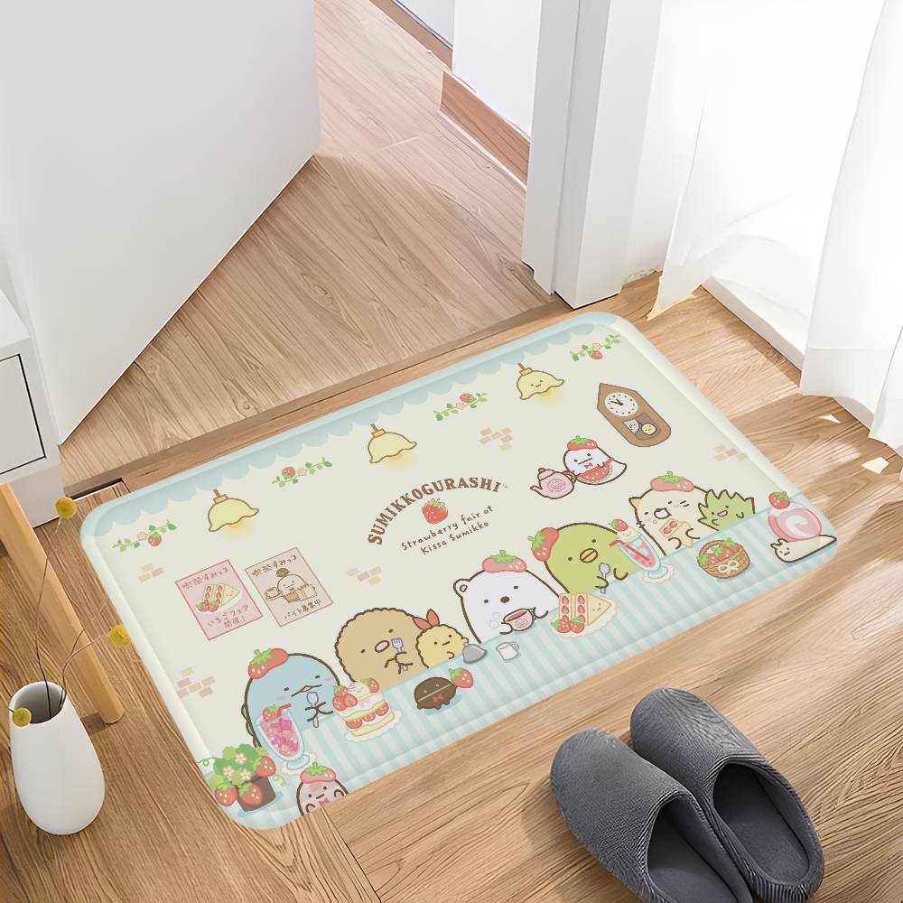 Cute Sumikko Gurashi Bathroom Mat Anti-slip Absorb Water Long Strip Cushion Bedroon Mat Welcome Doormat