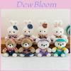 Rabbit Plush Doll With Checkered Clothes And Hat Decorations For Children And Adults