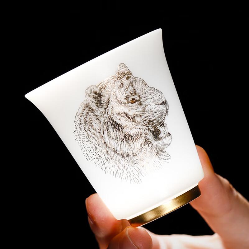 Chaxun Chinese Zodiac Jade Porcelain Teacup