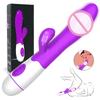 30 Speed Rechargeable G-Spot Vibrator Vaginal Massager Clitoris Stimulation Sex Toys Dual Motor Rabbit Vibrator for Women Female