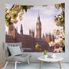 London Eye Tapestry Thames River Tapestry London Urban Scene Tapestry Wall Hanging Tapestries Art Home Living Room Bedroom Dorm