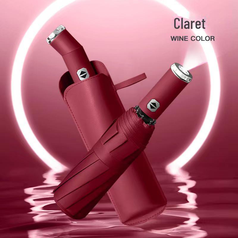 Parapluie pliant automatique pour femme avec protection UV et logo