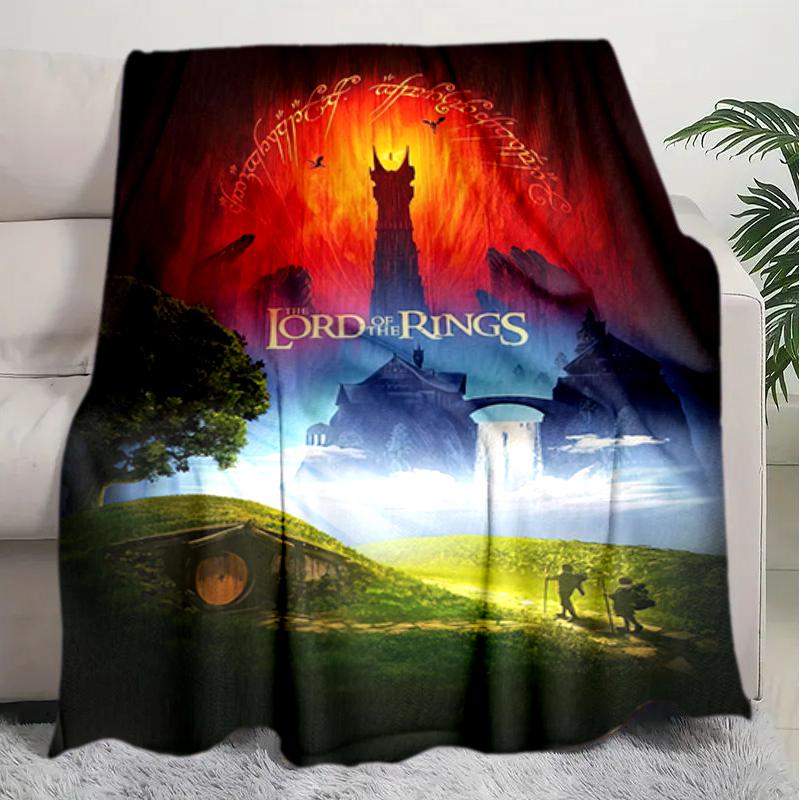 1PC The Lord of the Rings blanket, all-season lightweight home office outdoor nap multifunctional blanket, Christmas gifts