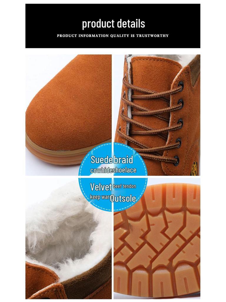 Unisex Winter Steel Toe Work Shoes - Anti-Smash, Anti-Puncture, Lightweight, Anti-Odor, Plus Velvet Cotton Lining for Welders.