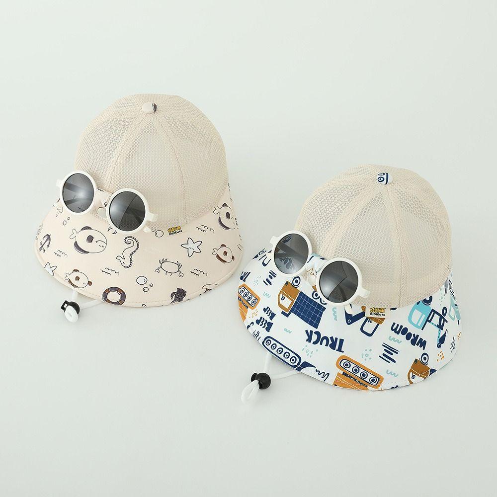 Detachable Baby Hat Adjustable Baseball Cap New Children's Sunglasses Hat Summer Spring