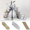6M Wired Ribbon with Gold Metallic Edge and Glitter Finish for Christmas For Wreath Decoration and Craft Projects