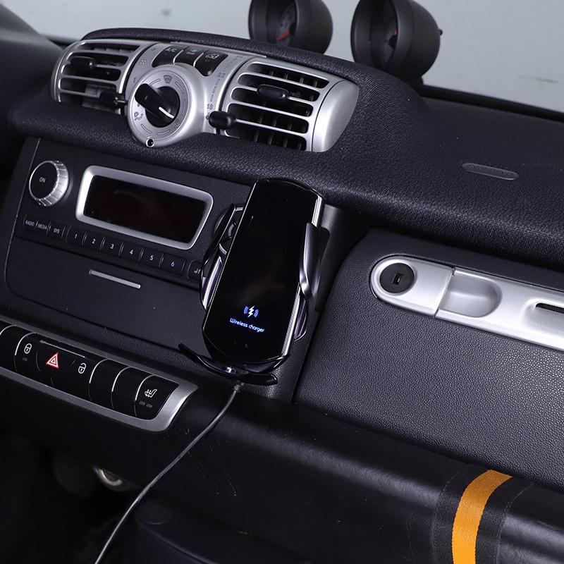 For Mercedes Benz Smart 451 Fortwo Forfour 2011-2015 ABS Black Car Phone Holder GPS Navigation Bracket Interior Accessories