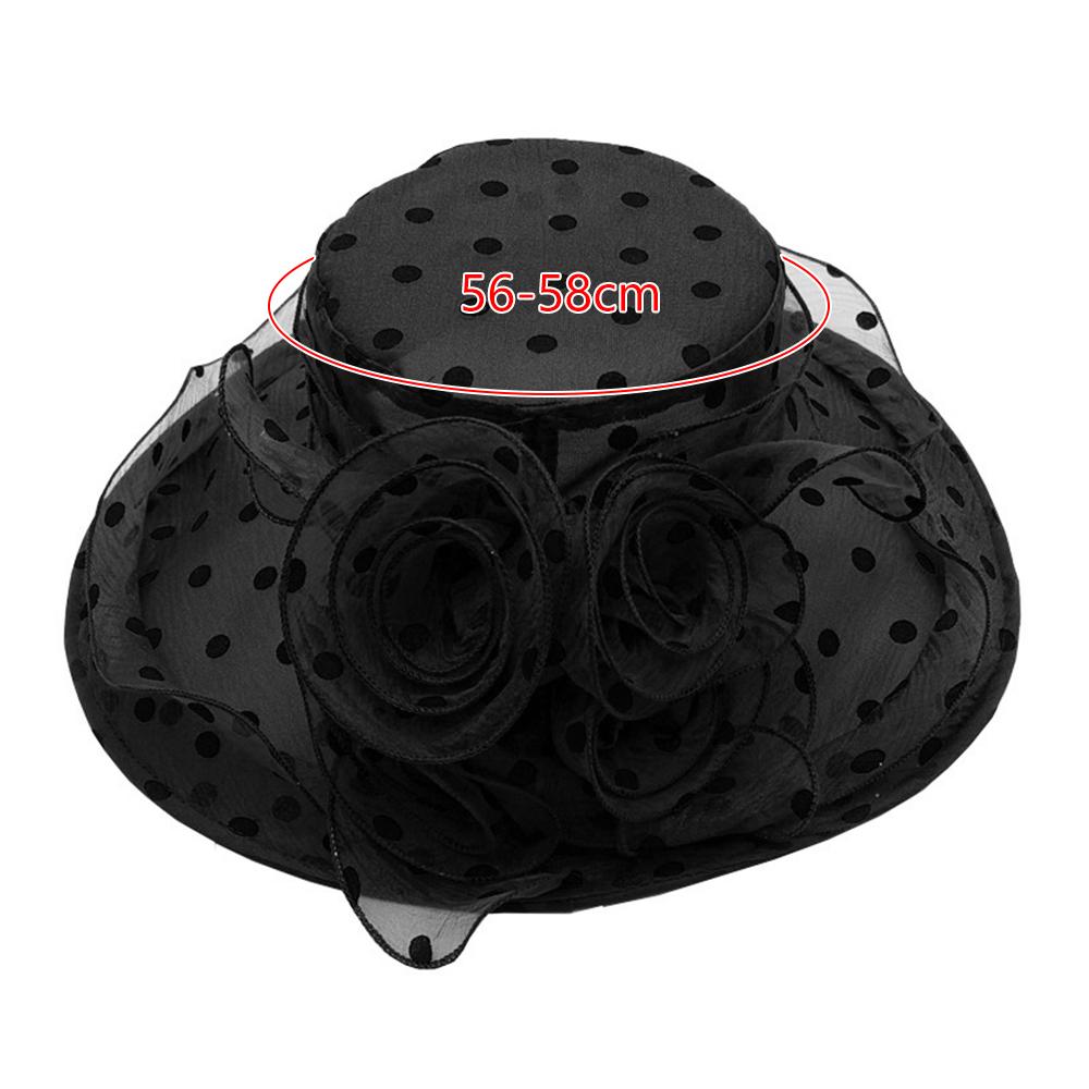 Elegante Grote Brede Rand Bruids Theekransje Bruiloft Hoed UV Bescherming Ademend Organza Hoed Mesh Bucket Hoed Dames