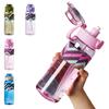 Leak Proof Water Bottle With Flip Top Lid & Carry Strap, Portable Sports Bottle For Gym & Travel