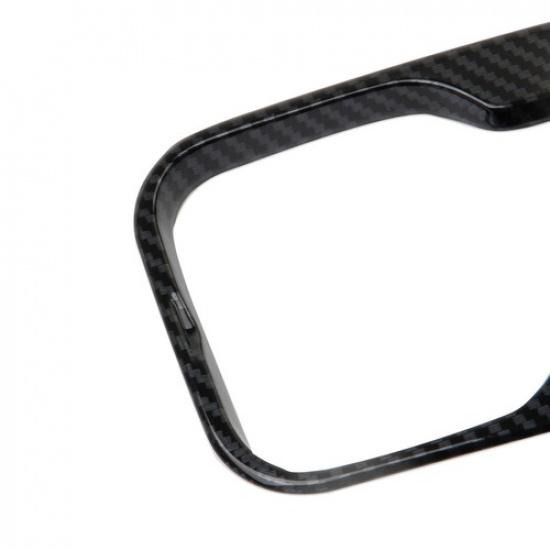 Carbon Fiber Style Front Central Control Cup Holder Cover Trim Fit For BYD Shark