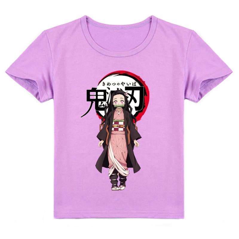 Летняя футболка с короткими рукавами Kimetsu No Yaiba Ghost Blade для девочек средней — фото 9