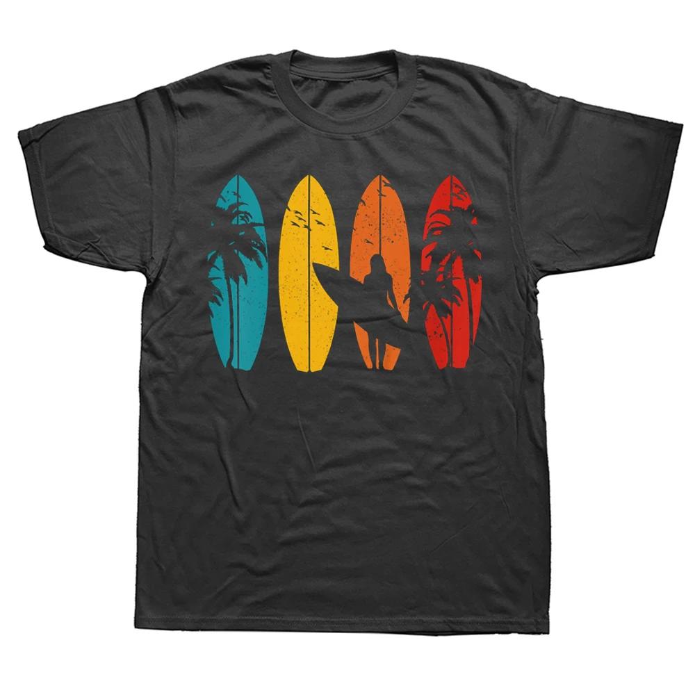 

Surfer Gift Vintage Surfing Surf Board Beach T Shirts Graphic Cotton Streetwear Short Sleeve Birthday Gifts Summer Style T-sh... S разноцветный