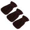 3Pcs Universal Pleuche Piano Pedal Cover Protective Musical Instruments Accessory(coffee)