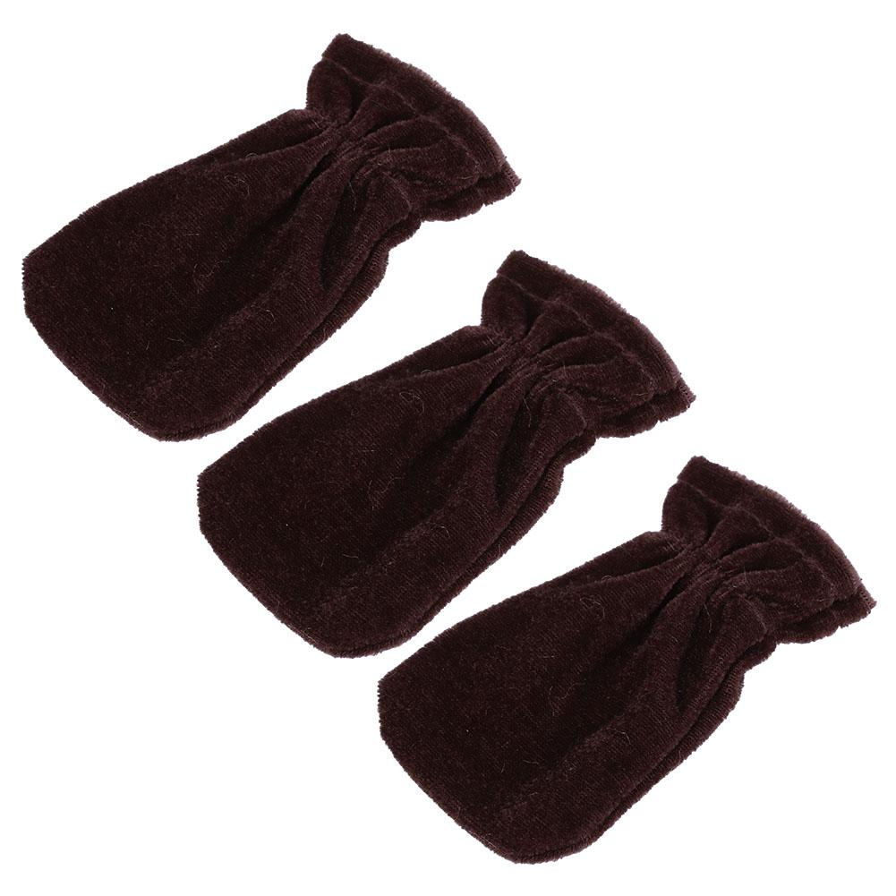 3Pcs Universal Pleuche Piano Pedal Cover Protective Musical Instruments Accessory(coffee)