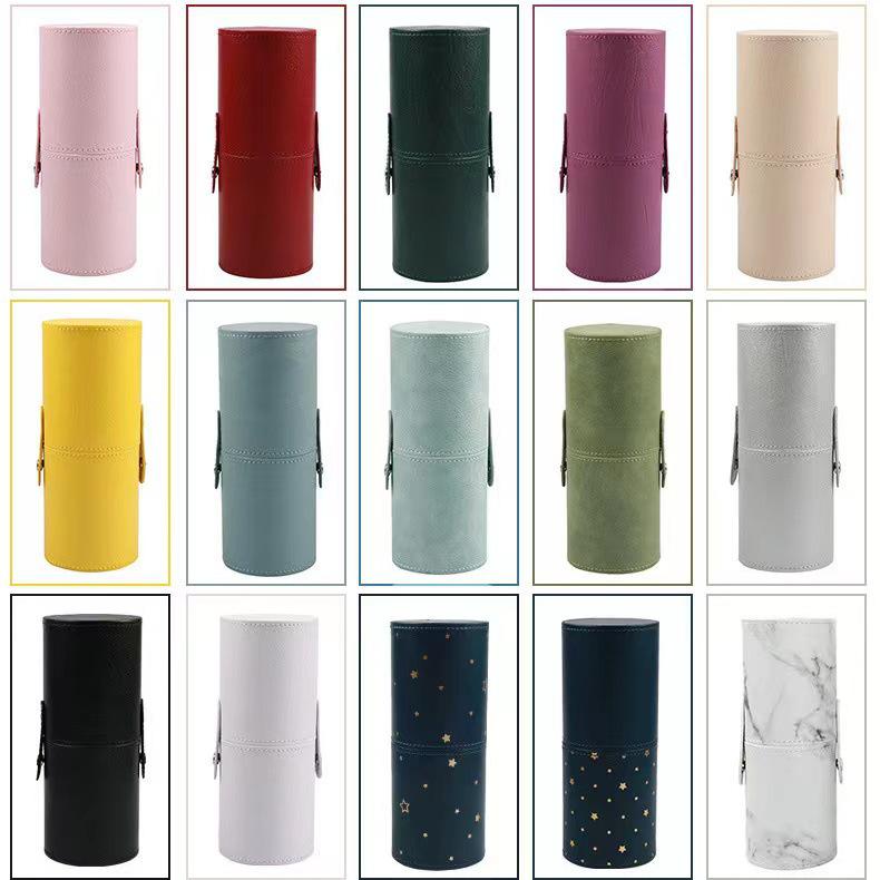 

Green PU Leather Makeup Brush Storage Bucket - Sky Blue