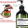 3er-Pack, 500 ml, nachfüllbarer Badezimmer-Flüssigseifenspender mit Pumpe, brauner/grüner Shampoo- und Conditioner-Spender mit 8 Etiketten