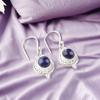 Natural Sodalite Gemstone 925 Sterling Silver Jewelry Handcrafted Earrings 1.43" EE-117-23