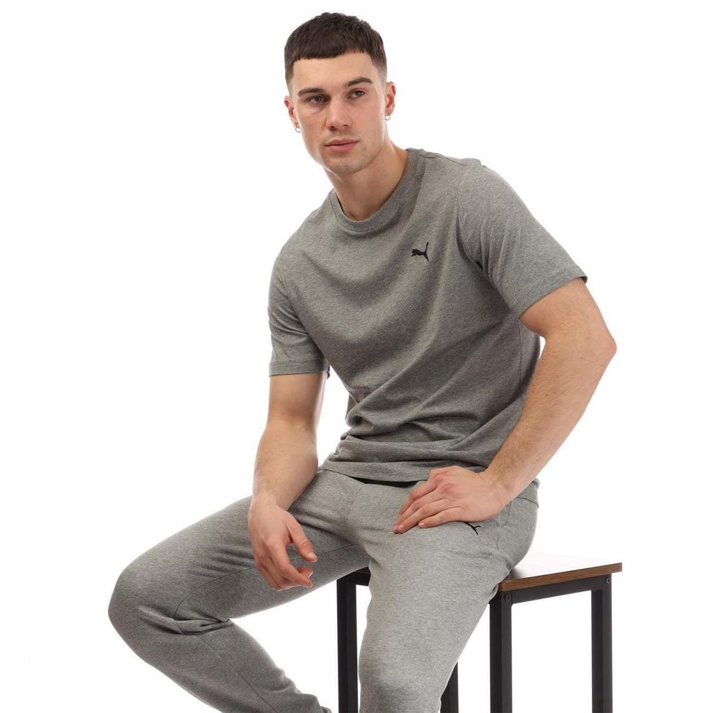 Puma Mens Essential Small Logo Cotton Short-Sleeved T-Shirt