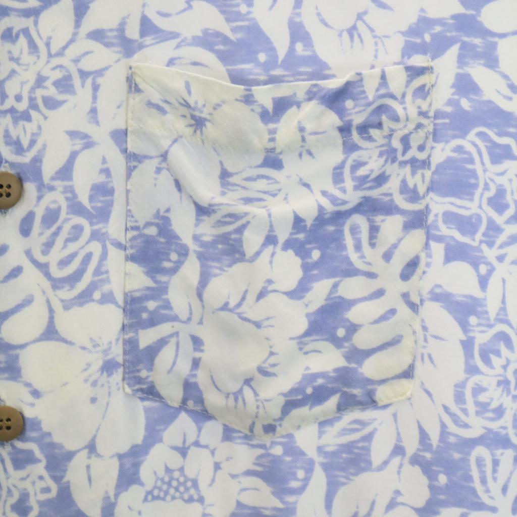 BLUE HAWAII Short Sleeve Open Collar Aloha Shirt L Blue Men's Used