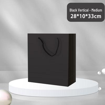 Black Vertical Kraft Paper Gift Bags