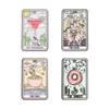 Ölgemälde 3-5 Stück/Set Emaille-Pins Tarotkarten Nachthimmel Schwarze Katze Broschen Anstecknadel Punk Gothic Schmuck Geschenk für Freunde