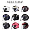 Motorcycle Half Helmet Double Lens Cool Casco Moto Four Seasons Men Women Street Fashion Open Face Helmet Capacete Moto Safety
