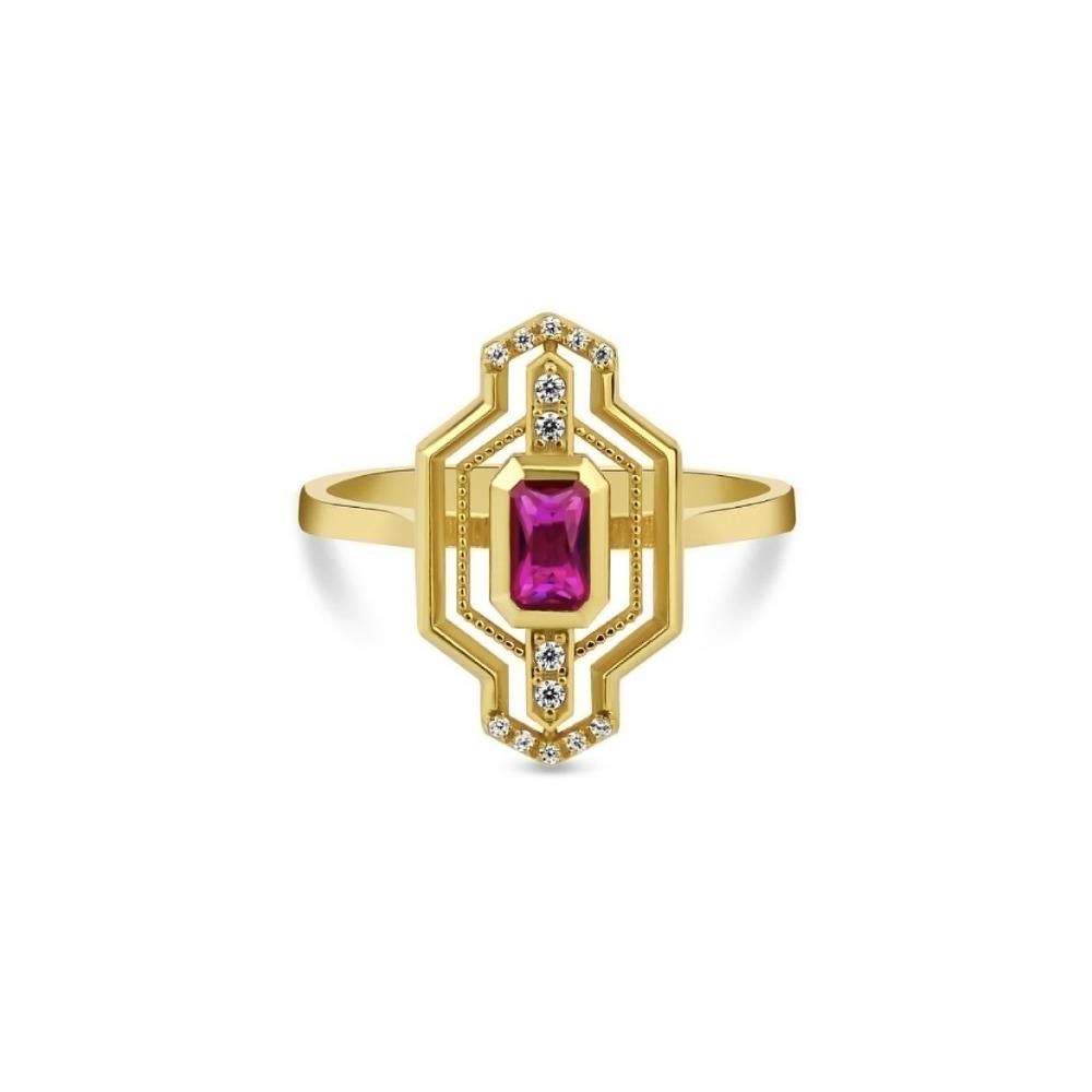 Luxury Europe and The United States New Niche French Pink Diamond Jewelry, Elegant Retro Fashion Simple Versatile Ring Women's Jewelry