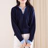 Splicing Fake Two-Piece Knitted Sweater for Women