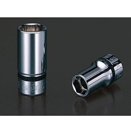 Kyoto Tool Nepros Socket (KTC) 9.5 sq. Semi-Deep (Hex) Inch, NB3M-9/16