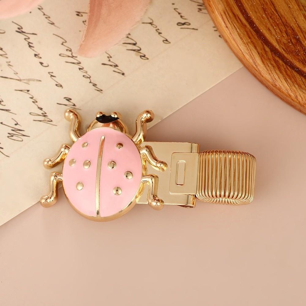

Anti-lost Spring Pen Clips Metal Pencil Holder Cute Pen Loop Holder Stationery Supplies Pink-Gold