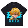 230 Gsm 100% Cotton Demon Slayer V100 Zenitsu Print Unisex Heavy Cotton T Shirt