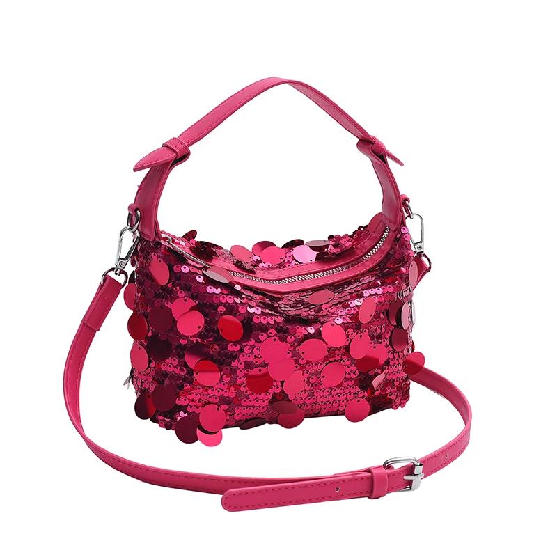 Shiny Sequin Shoulder and Crossbody Bags Fashion Sense of Luxury Warm Style Girl Bags