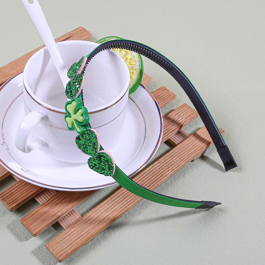 1/4pcs ST'patrick's Day Clover Headbands for Girls Plastic Teeth Hairbands for Kids Party ST'patrick's Day Hair Accessories