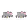Cartoon Cat Rhinestone Necklace - Fashionable Girly Student Best Friend Chain with Niche Design.