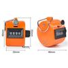 Draagbare handtelmachine met 4 digitale stappen, metalen stappenteller (mini), geen batterijen nodig.